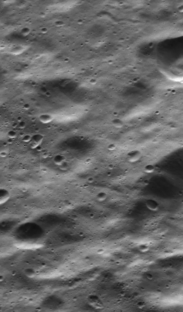 One of Cassini's closest views of Dione.
