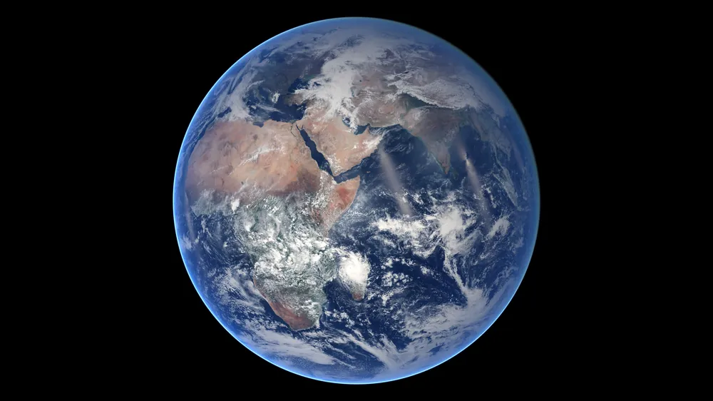 Blue Marble u2014 Eastern Hemisphere full-disk view of Earth.