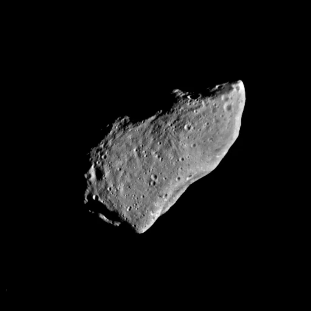 Asteroid 951 Gaspra, imaged by Galileo during its 1991 flyby.