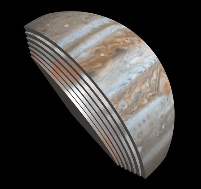 Jupiter's swirling clouds seen by Juno.