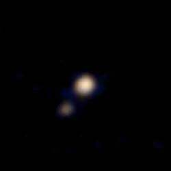 First Pluto-Charon color image from New Horizons.